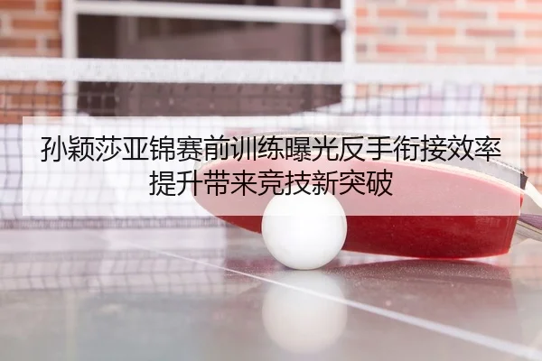 孙颖莎亚锦赛前训练曝光反手衔接效率提升带来竞技新突破
